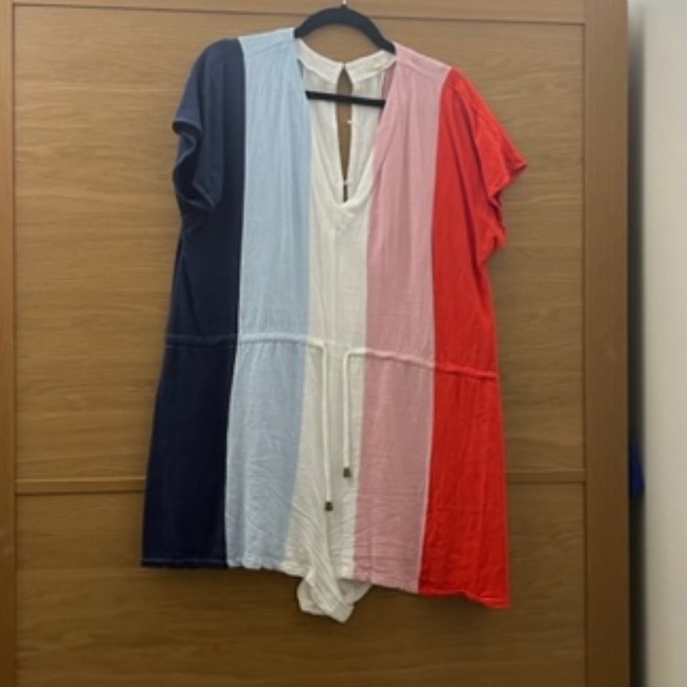 Striped Romper from Chic Soul, Size 1X